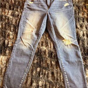 American Eagle Outfitters Light Blue Distressed Skinny Jeans 20